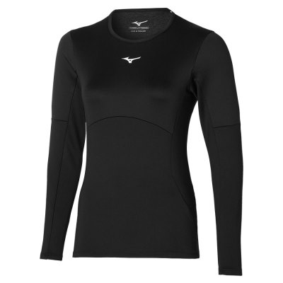 Camisa Mizuno Thermal Charge Breath Thermo Longsleeve Mujer - Negros - Chile M275XWMGRP